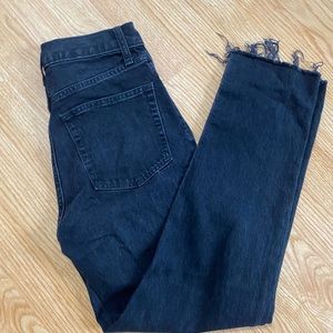 GAP straight leg black denim jeans